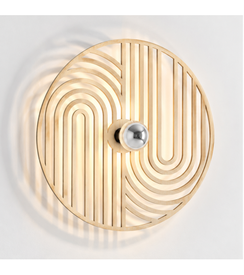 Duo – applique murale en bois naturel