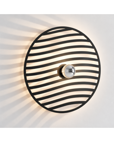 Flux – applique murale noire