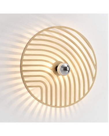 Virage – applique murale en bois naturel