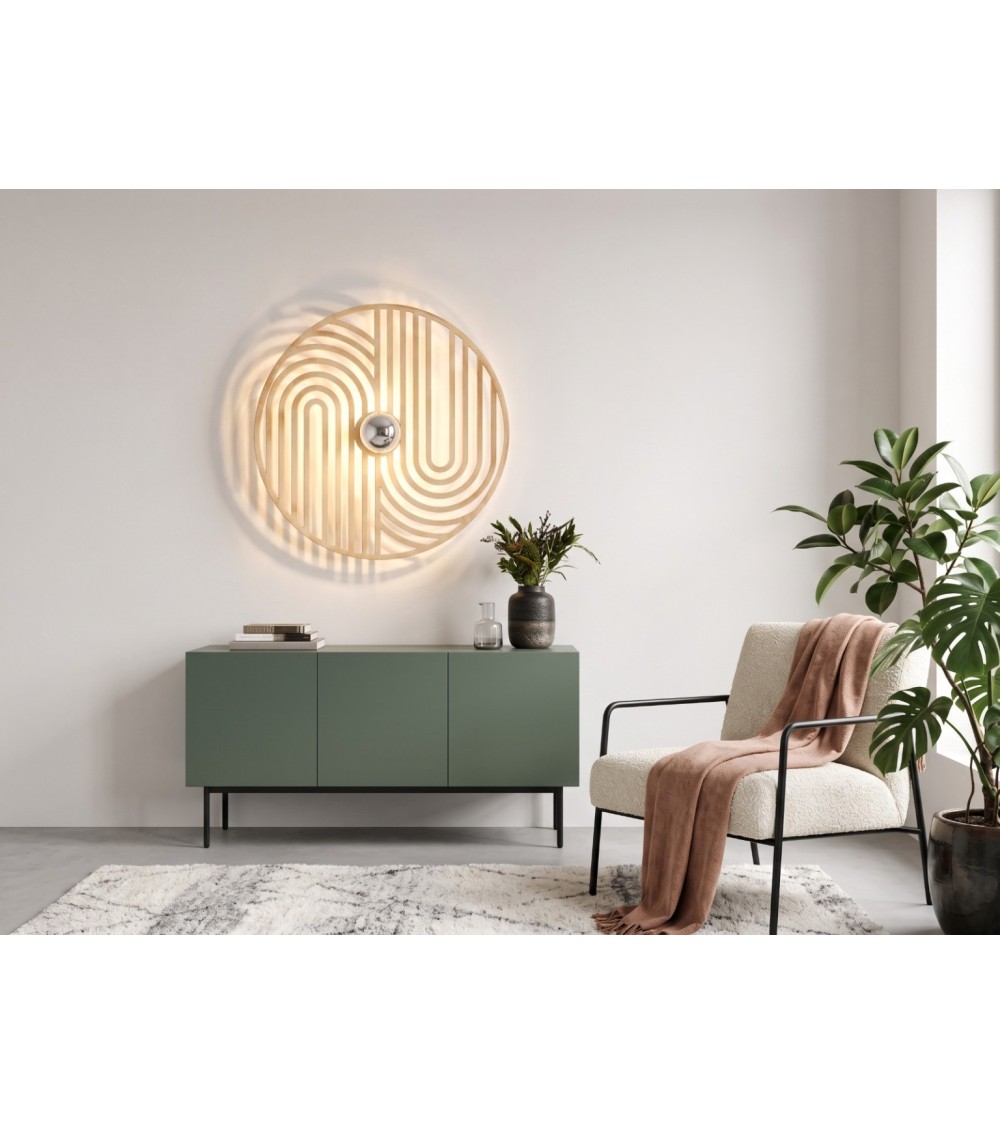 Applique Duo en bois naturel — vue en situation