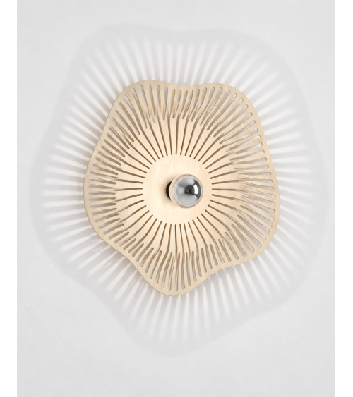 Nacre – applique murale en bois naturel