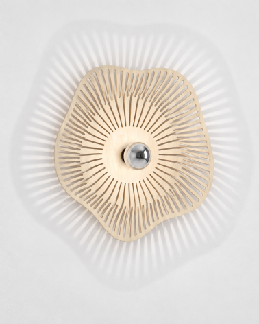 Nacre – applique murale en bois naturel