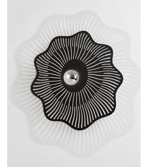 Pleurote – applique murale noire