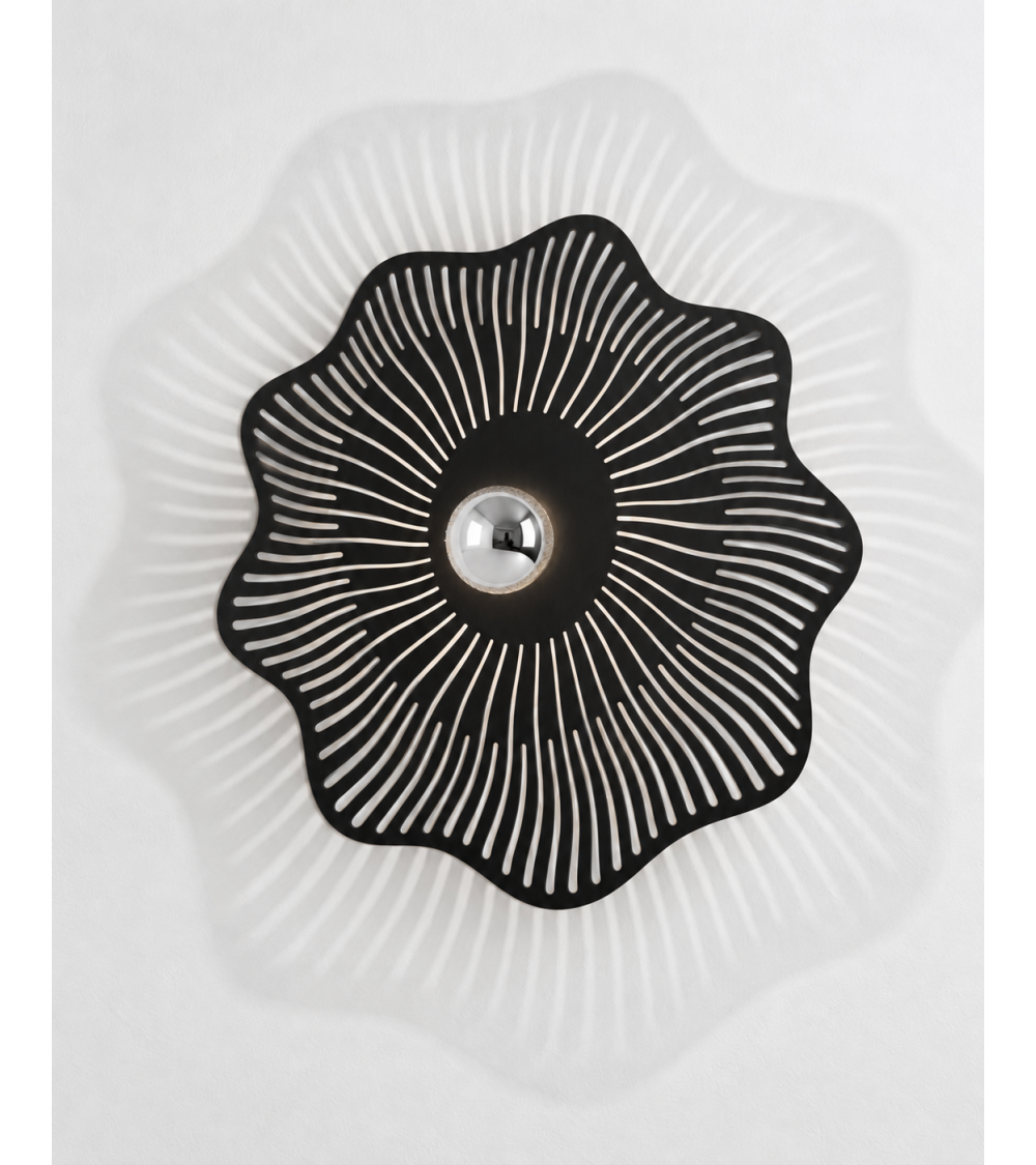 Pleurote – applique murale noire