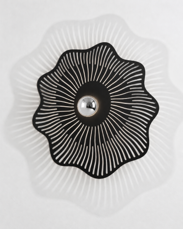Pleurote – applique murale noire