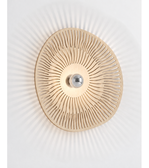 Mycelia – applique murale en bois naturel
