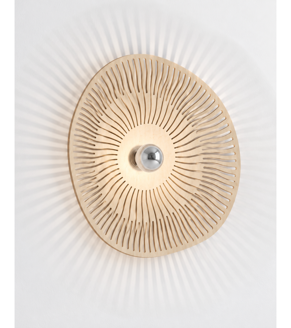 Mycelia – applique murale en bois naturel