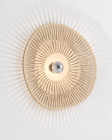 Mycelia – applique murale en bois naturel